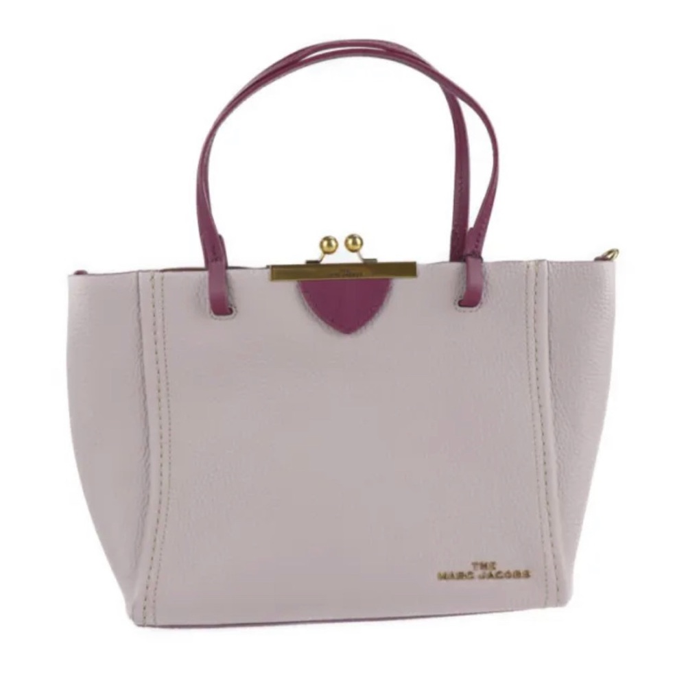 New With Defects MARC JACOBS THE KISS LOCK MINI TOTE Dusty Lilac Multi - Picture 1 of 7